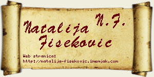 Natalija Fišeković vizit kartica